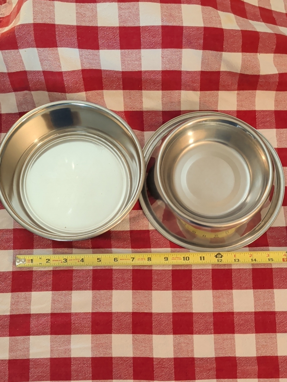 Stainless Steel Pet Food and Water Bowls - Silver